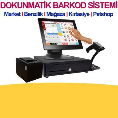 Dokunmatik Barkod Sistemi Market Mağaza Barkod Programı-TAM SET Hesaplı L238